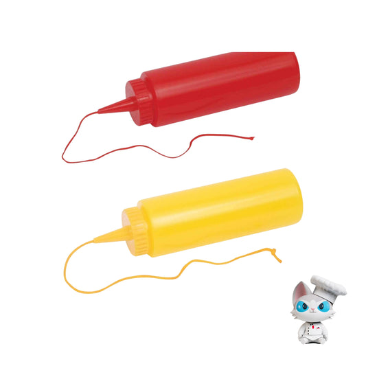 Puff's Fake Squirt Mustard and Ketchup Bottle